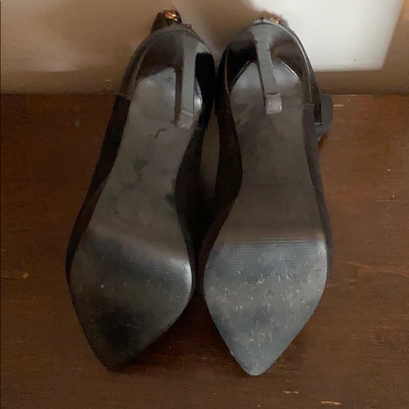 Black & crocodile heel booties - Picture 4 of 4